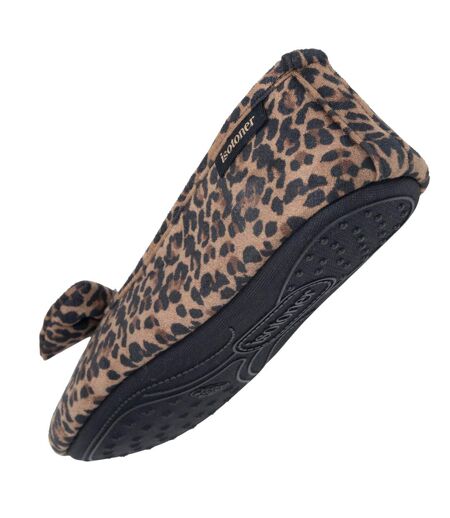Isotoner Chaussons Ballerines femme suédine, semelle souple, mousse à mémoire forme