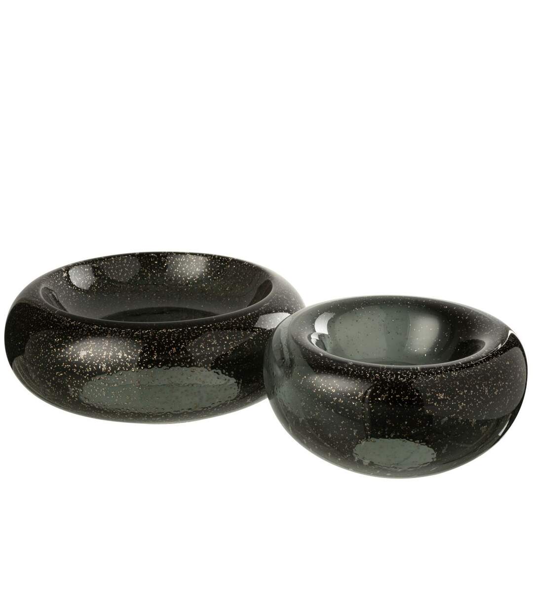 Coupelle Déco en Verre Carol 26cm Noir-2