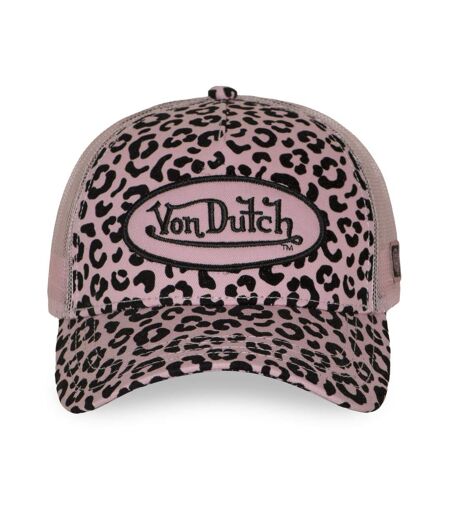 Casquette baseball Velvet avec print et broderie Leopard Rose Vondutch