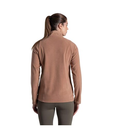 Womens/ladies Miska Vi Half Zip Fleece Umber Craghoppers