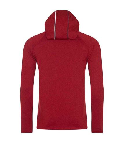 Mens just cool cowl neck top red melange Awdis