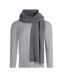 Echarpe grise lacoste en laine cotelee - taille unique-1