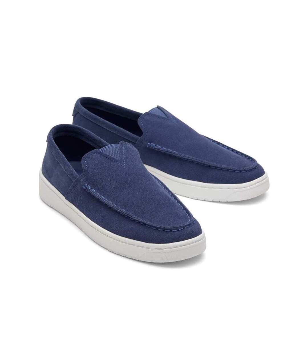 Mens Trvl Lite Suede Loafers Cadet Blue Toms-1