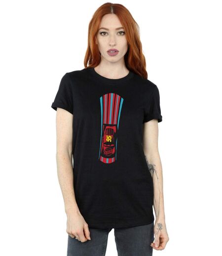 Disney - T-shirt CARS LIGHTNING MCQUEEN STRIPES - Femme (Noir) - UTBI16071