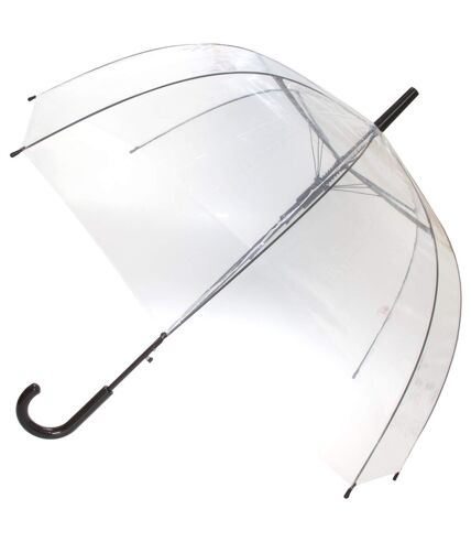 X-Brella Unisex Adults 23in Clear Canopy Stick Umbrella (Clear/Black) (One Size)