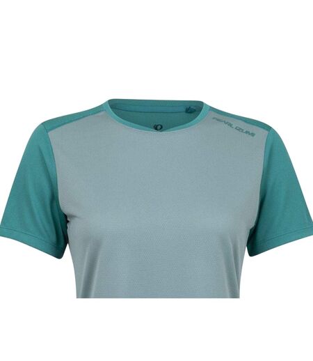 Womens/ladies Summit Colour Block Regular T-shirt Artic Orange Teal Pearl Izumi