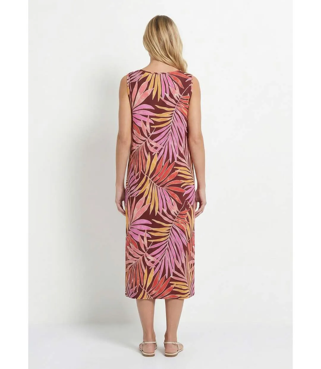 Robe longue sans manches bretelles bijou-2