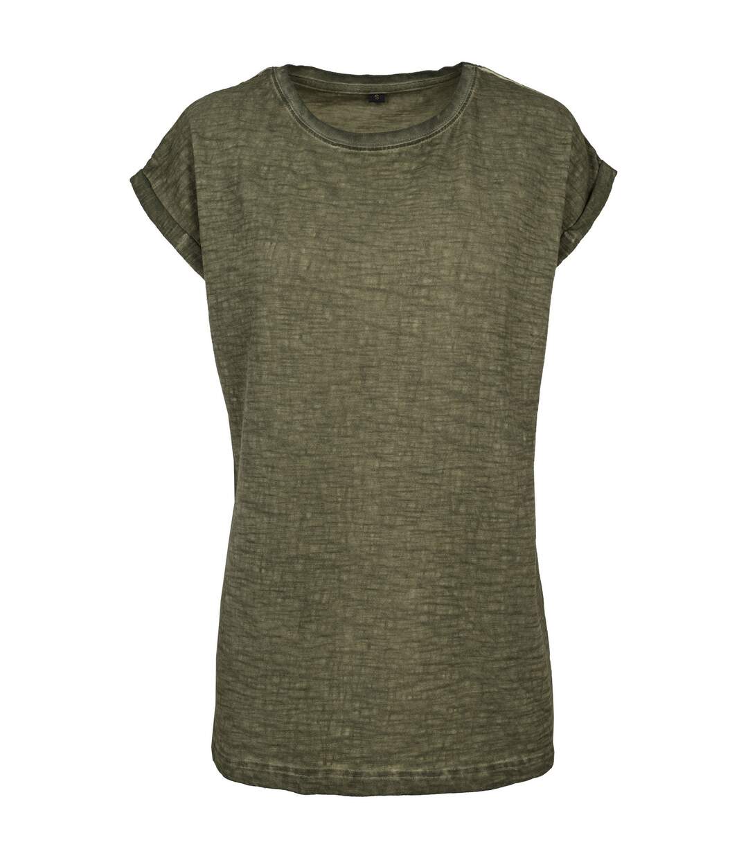 T-shirt Motif/style Teinture Par Pulvérisation Femme Olive Build Your Brand-1