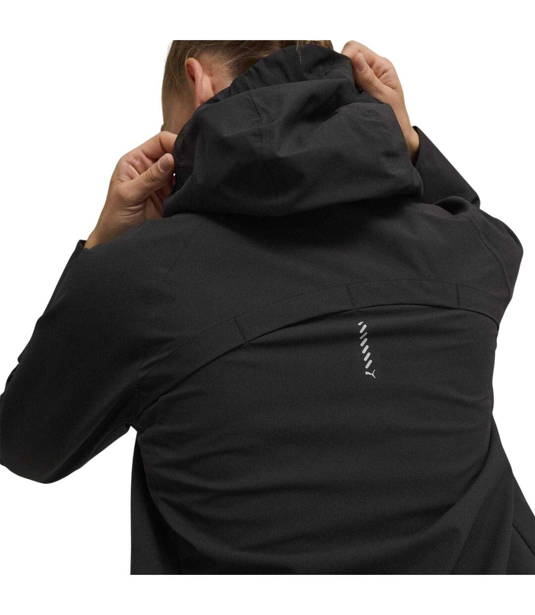 Womens/ladies Raincell Running Jacket  Black Puma-3