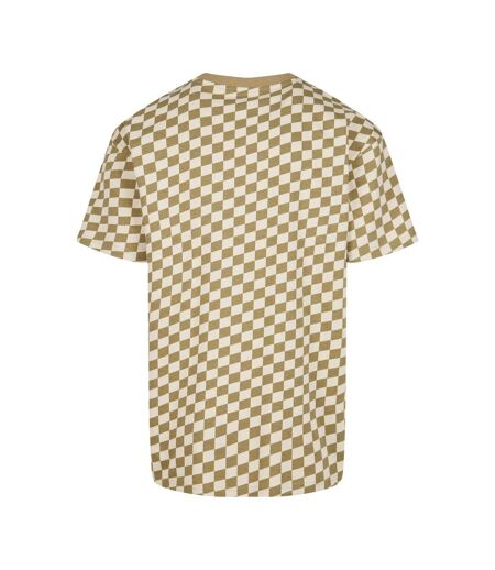 T-shirt Motif/style À Carreaux Homme Kaki Blanc Urban Classics