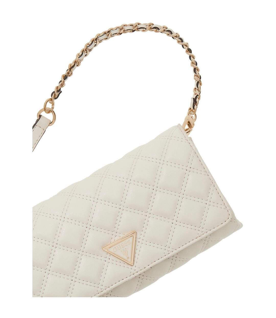 Giully Quilted Clutch Bag One Size Bone Guess-3