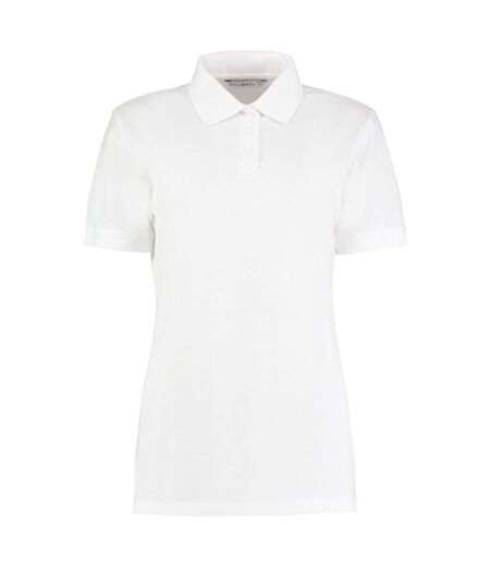 Polo à manches courtes  klassic superwash pour femme blanc Kustom Kit