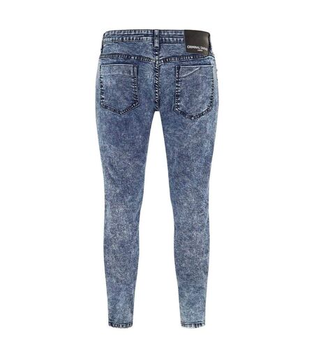 Womens/ladies Skinny Jeans Indigo Criminal Damage