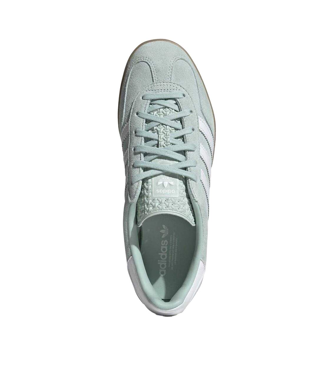 Womens/ladies Gazelle Suede Trainers Ash Green Adidas-3