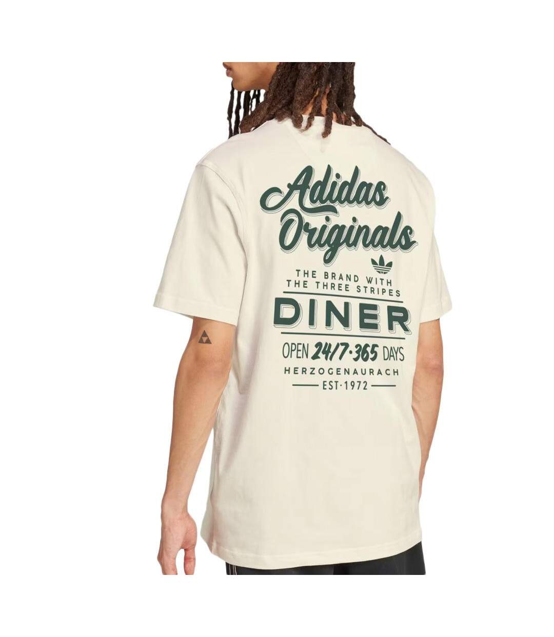 T-Shirt écru homme adidas diner-2