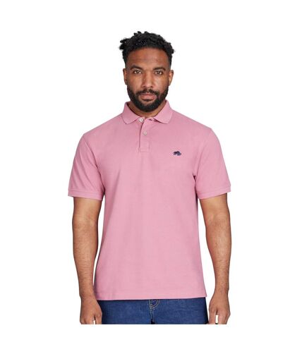 Polo bio classique pour hommes rose Raging Bull