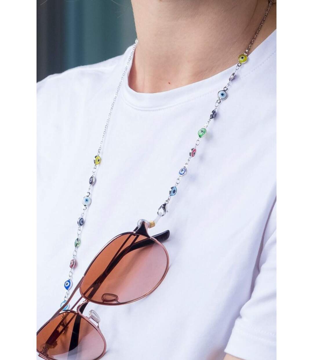 62 CM Multicolour Evil Eye Protection Sun Glass Reading Eyeglass Chain Lanyard-2