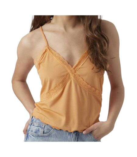 Top Orange Femme Vero Moda Singlet Crop Top - L