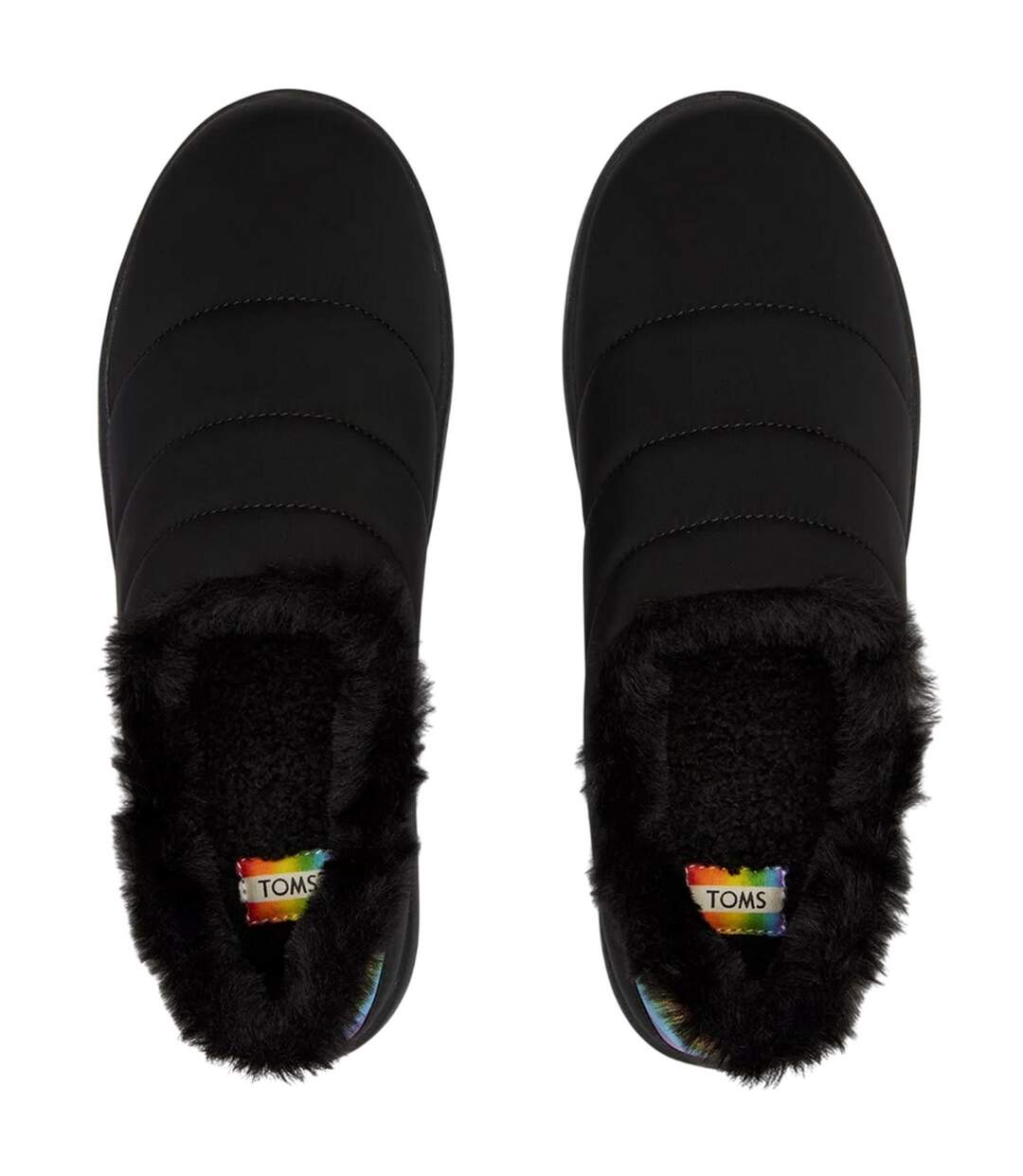 Womens/ladies Ezra Classic Slippers Black Toms-4