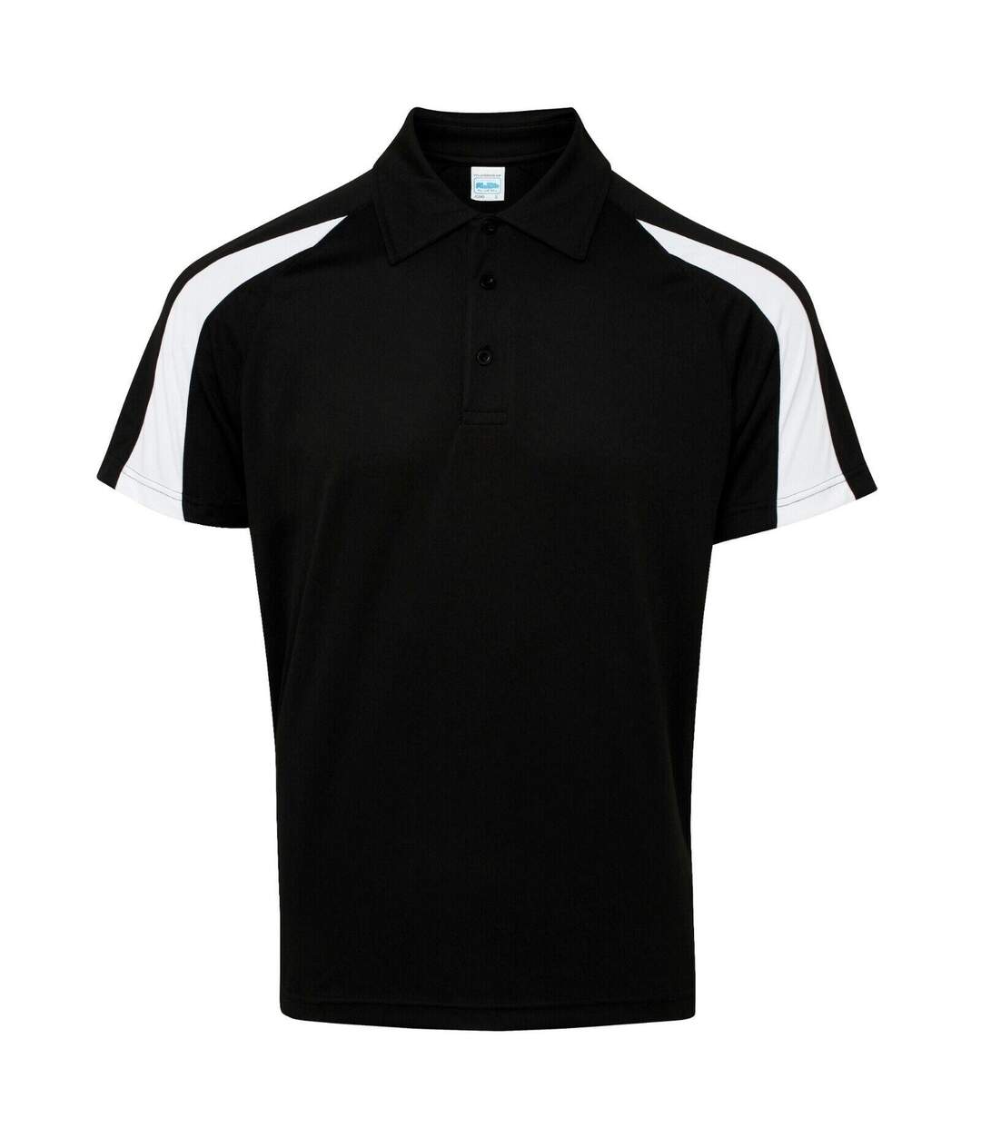 Polo homme noir vif / blanc AWDis Cool-1