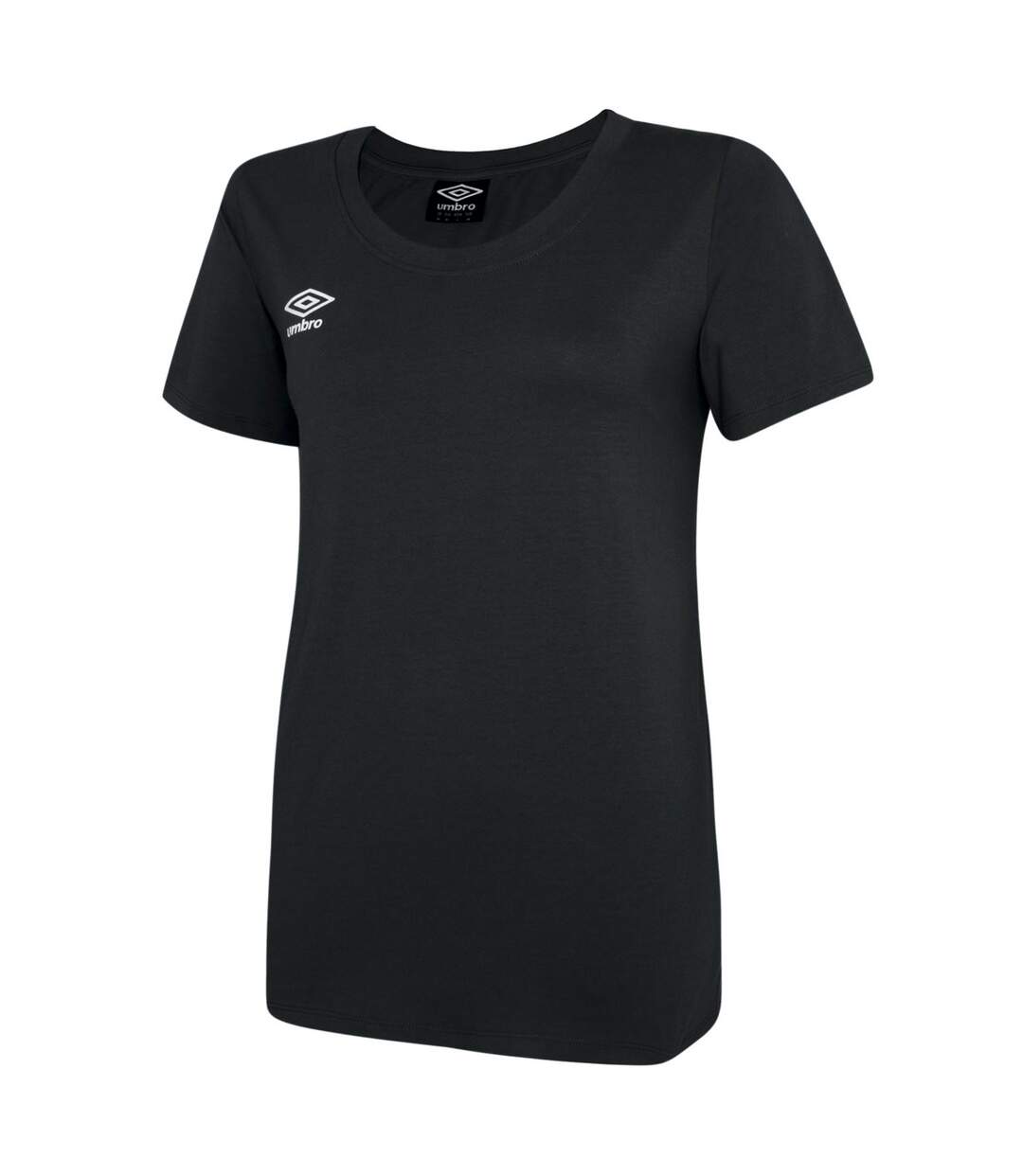 Womens/ladies club leisure t-shirt black/white Umbro