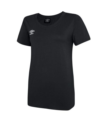 Umbro Womens/Ladies Club Leisure T-Shirt (White/Black) - UTUO106