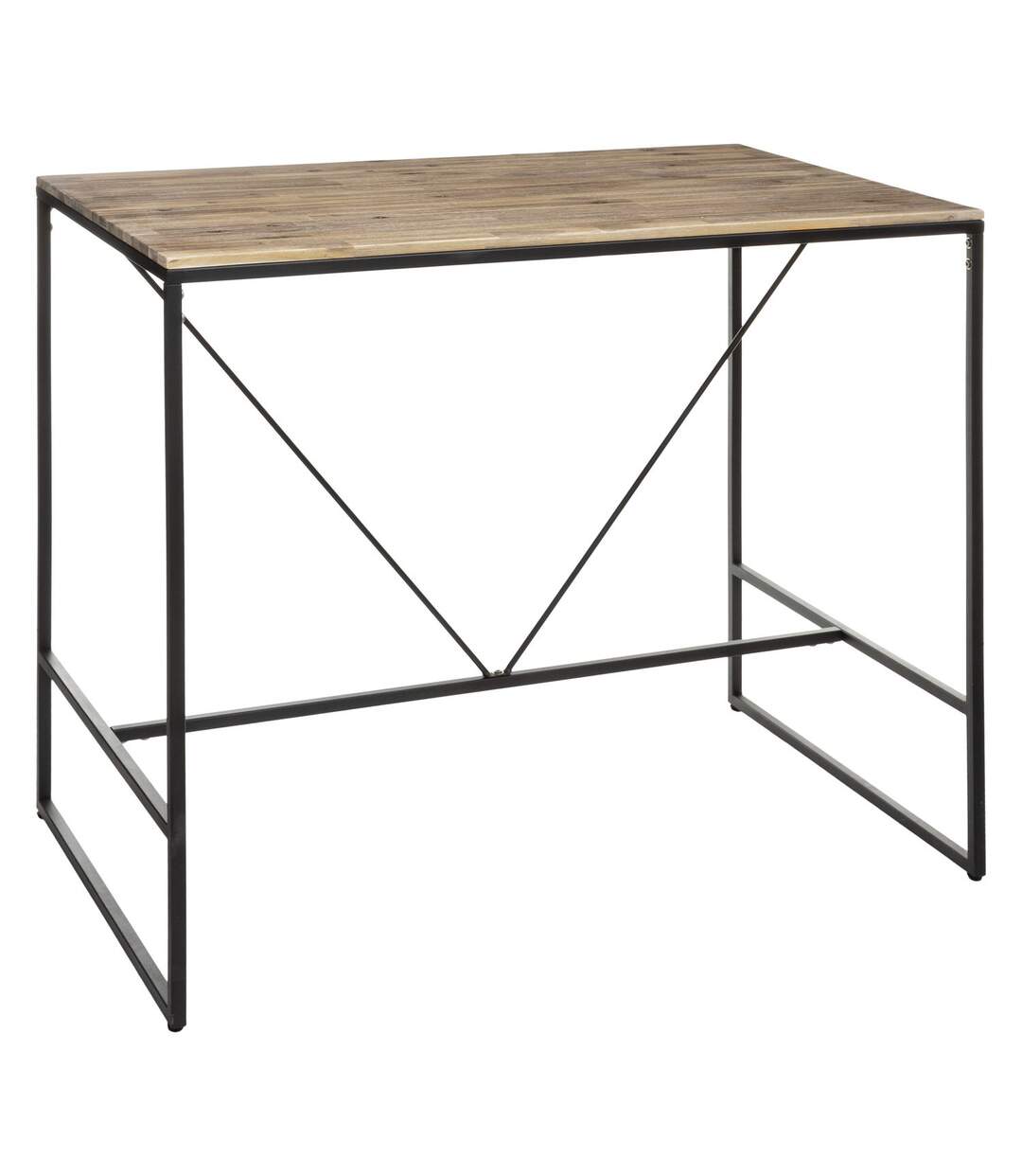 Table haute design industriel Edena - L. 115 x H. 98 cm - Noir-1