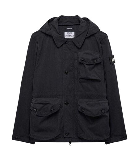 Mens Harporcrate Hooded Jacket Black Weekend Offender