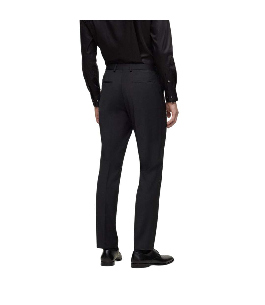 Mens Genius Straight Chinos Black Boss-3