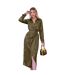 Robe Portefeuille Motif/style Mi-longue Femme Kaki AX Paris-2