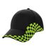 Casquette Grand Prix Noir Vert Citron Beechfield-1