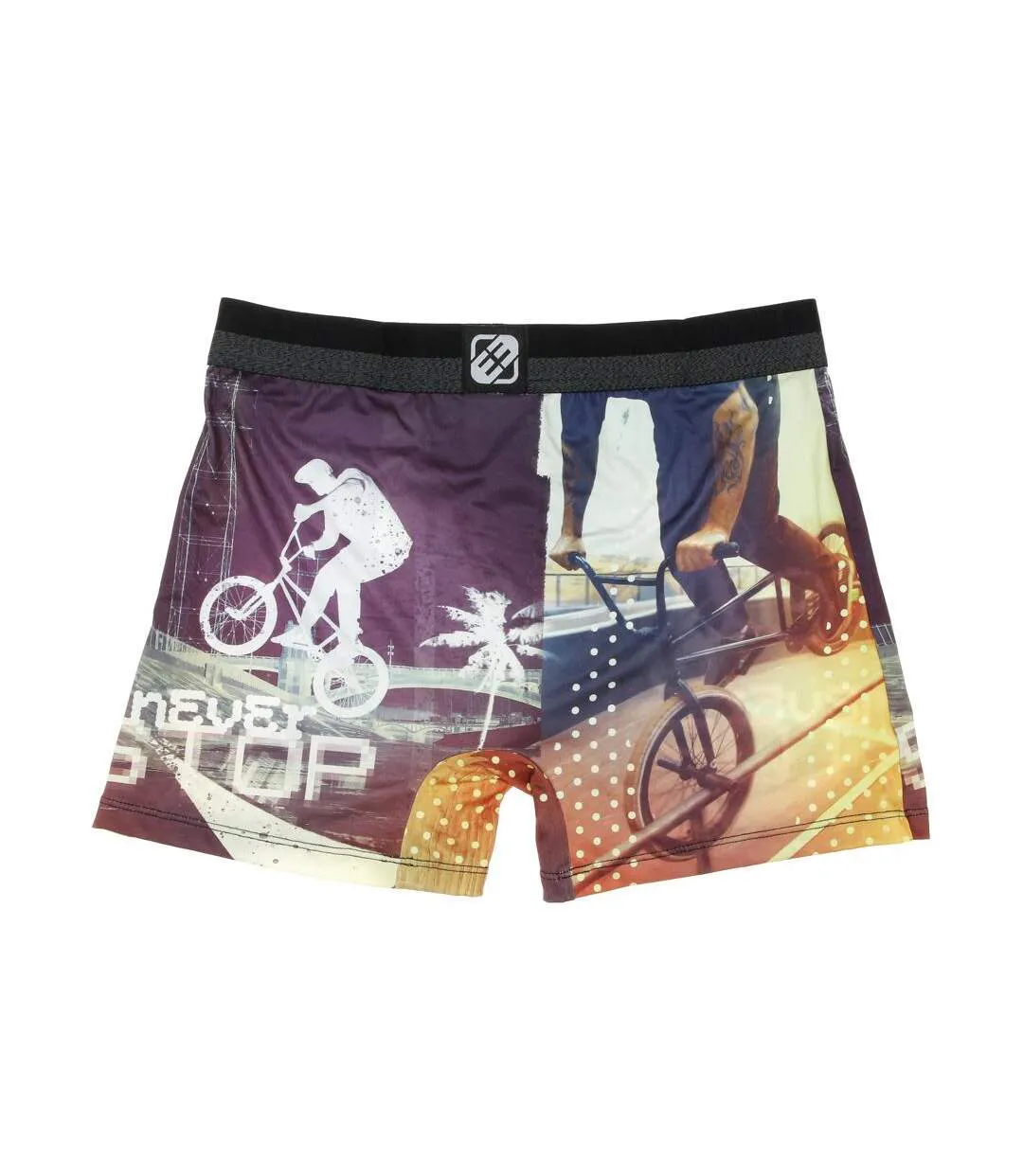 Boxer violet/jaune à imprimés homme freegun nin-2