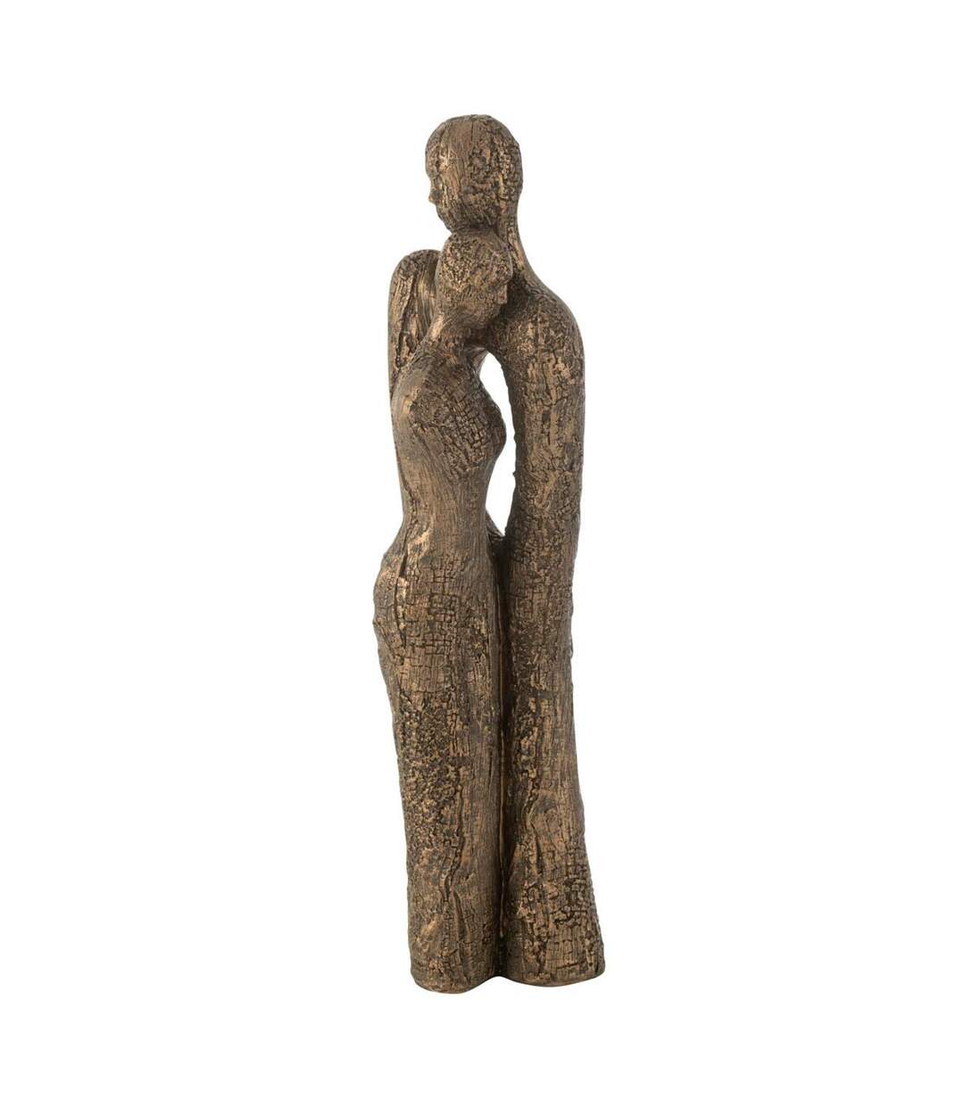Statuette Couple Debout Câlin 48cm Marron & Or-1