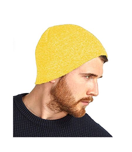 Beechfield Plain Basic Knitted Winter Beanie Hat (Yellow)