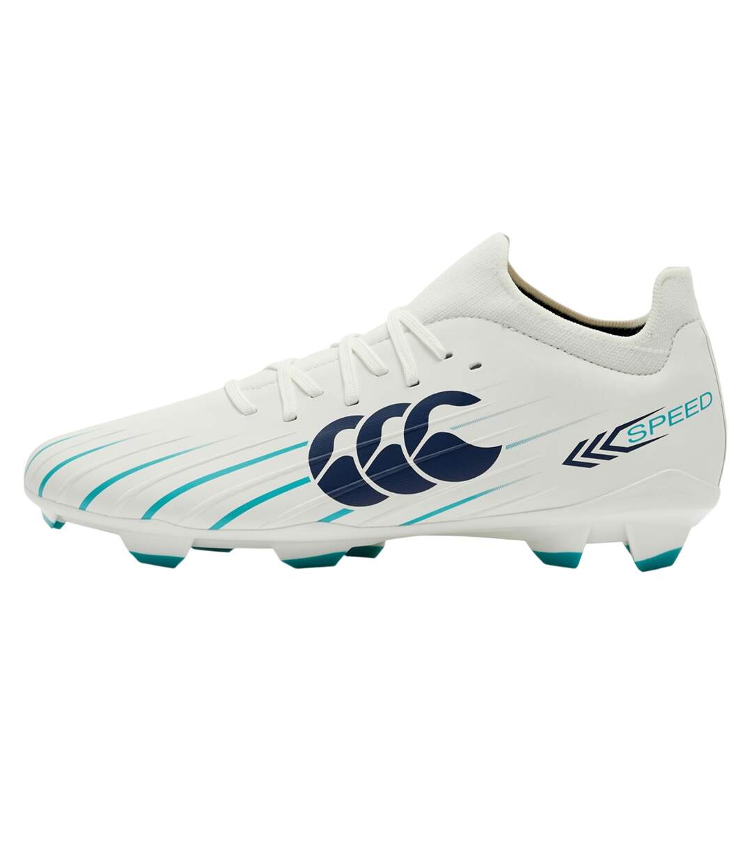 Unisex Adult Speed Falcon Pro 2.0 Firm Ground Rugby Boots White Green Canterbury-3