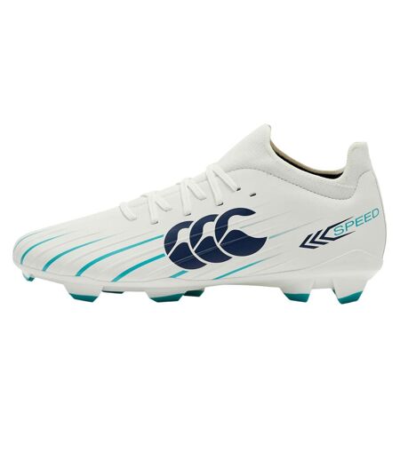 Unisex Adult Speed Falcon Pro 2.0 Firm Ground Rugby Boots White Green Canterbury