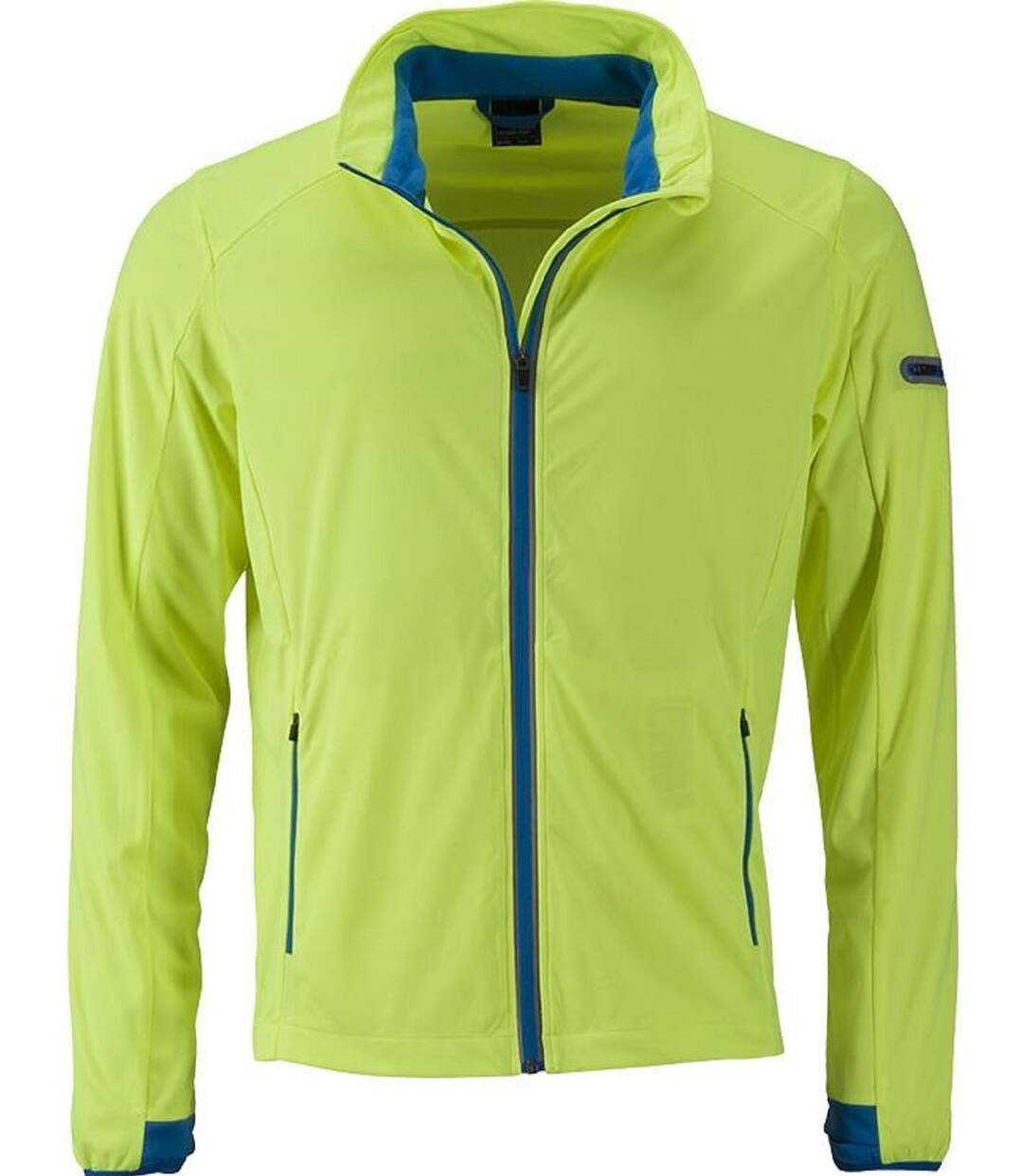 Veste softshell sport - Homme - JN1126 - jaune vif et bleu vif-2