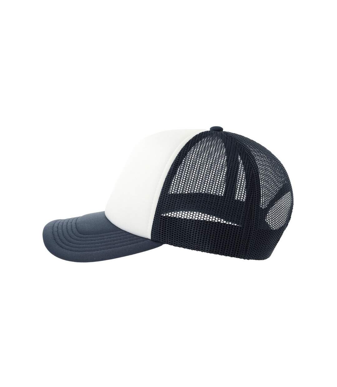 Casquette Trucker Motif/style 5 Panneaux Rapper-s Adulte Blanc Bleu Marine Atlantis-4