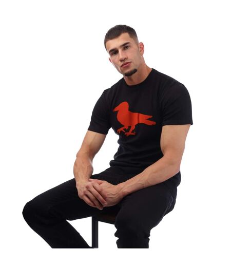 T-shirt Motif/style Rouge-gorge Homme Noir Modern Amusement