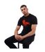 T-shirt Motif/style Rouge-gorge Homme Noir Modern Amusement-4