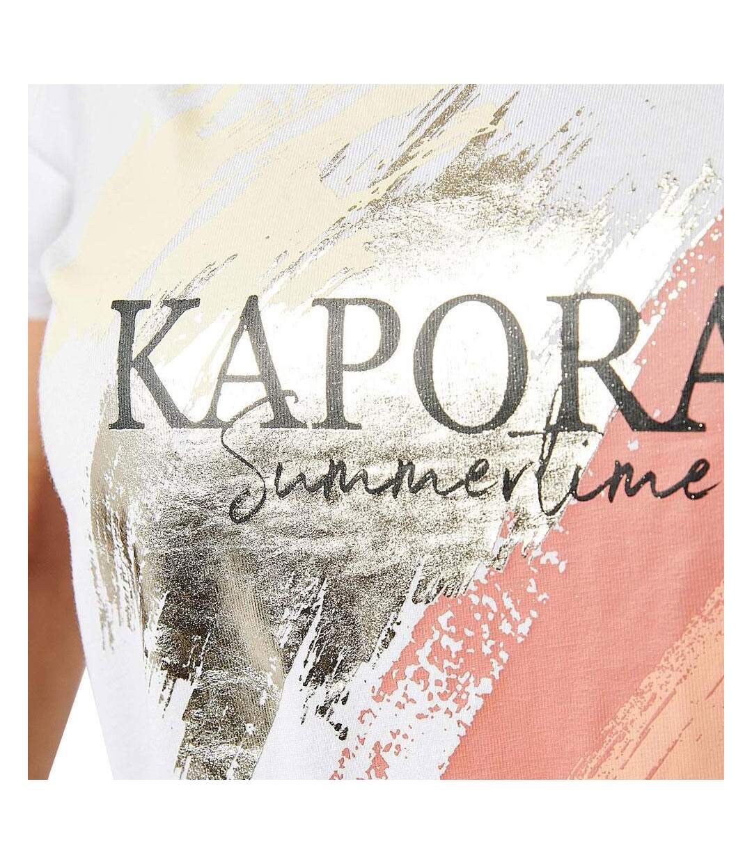 T-Shirt Blanc Femme Kaporal  FANE - XL-3