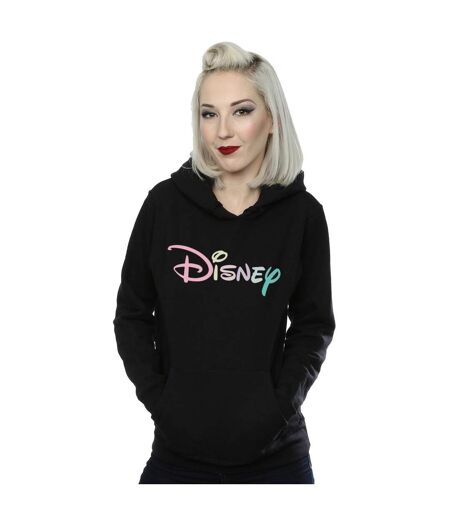Disney Womens/Ladies Pastel Logo Hoodie (Noir) - UTBI6031