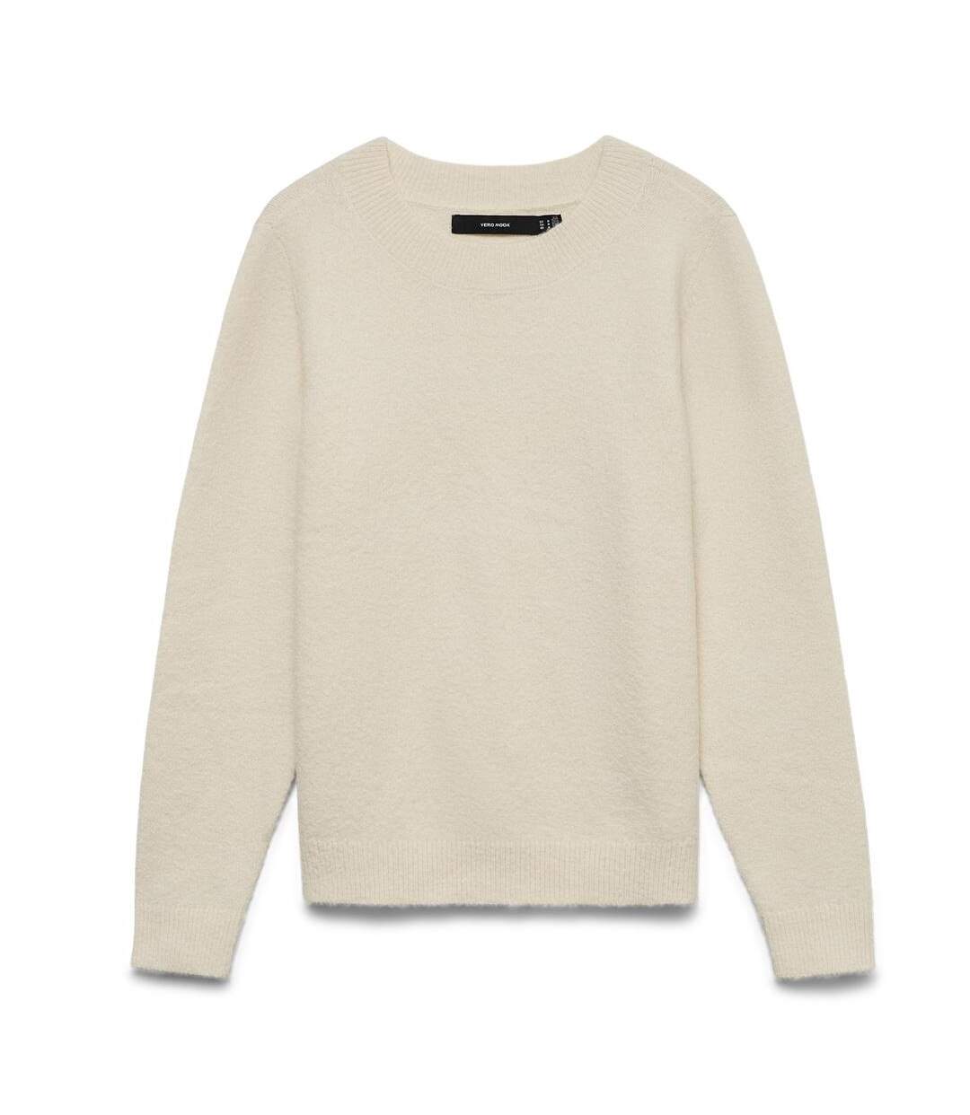Pull beige femme vero moda emily-1