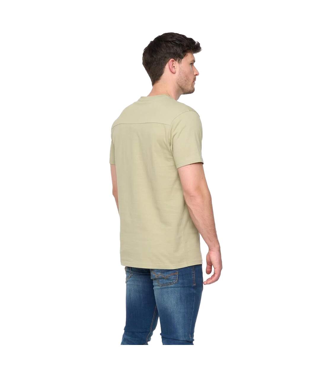T-shirt Lifemere Homme Vert De Gris Duck And Cover-2