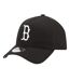 9forty Boston Red Sox Baseball Cap Black White New Era-1