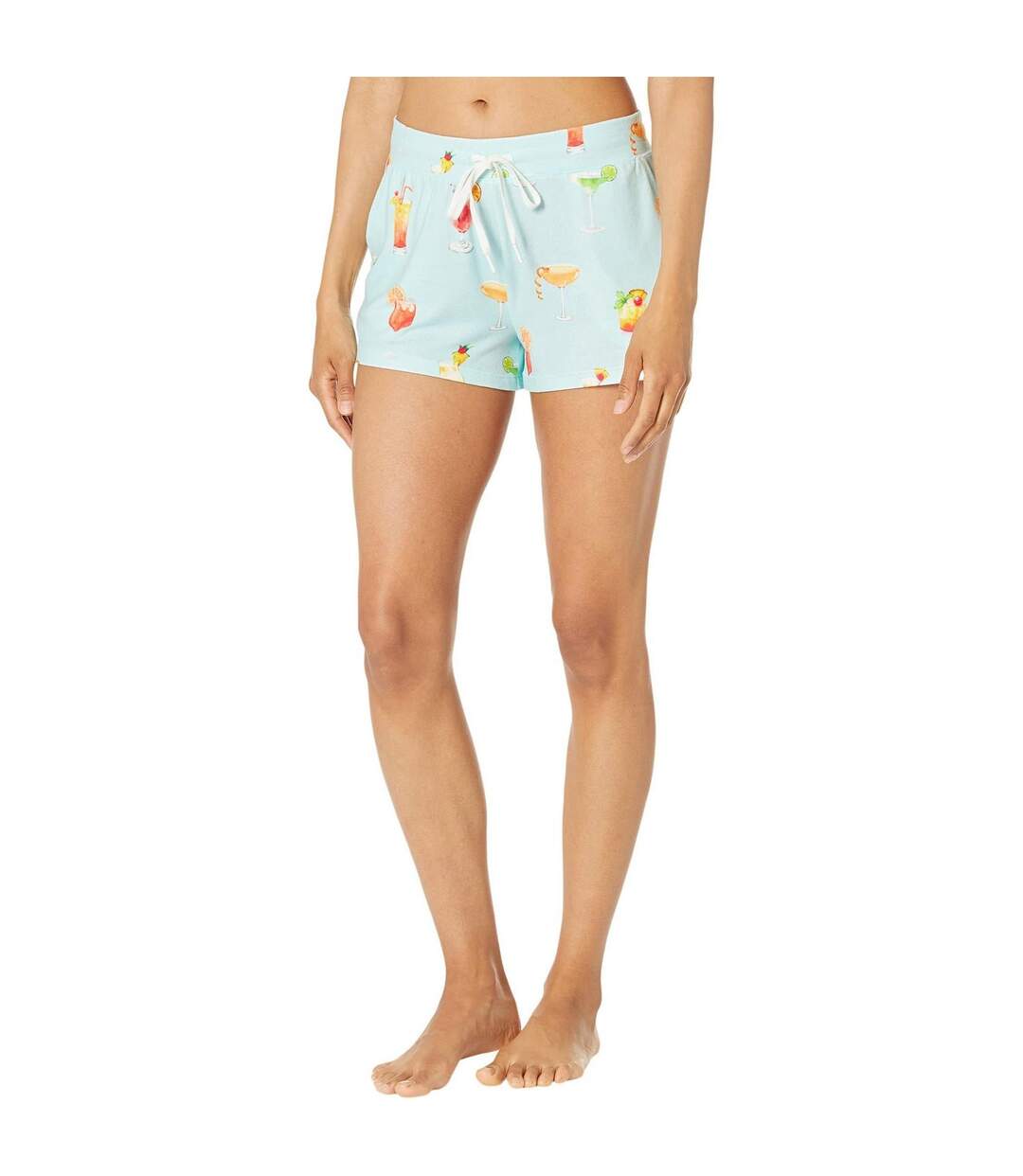 Womens/ladies Let´s Drink About It Jersey Relaxed Fit Lounge Shorts Aqua Multicoloured PJ Salvage-4