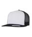 Casquette Trucker Motif/style Uni Classic Adulte Noir Blanc Flexfit-1