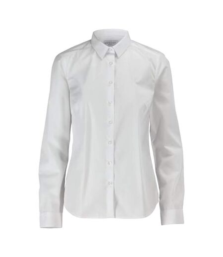 Womens/ladies Frontline Poplin Shirt White Mascot