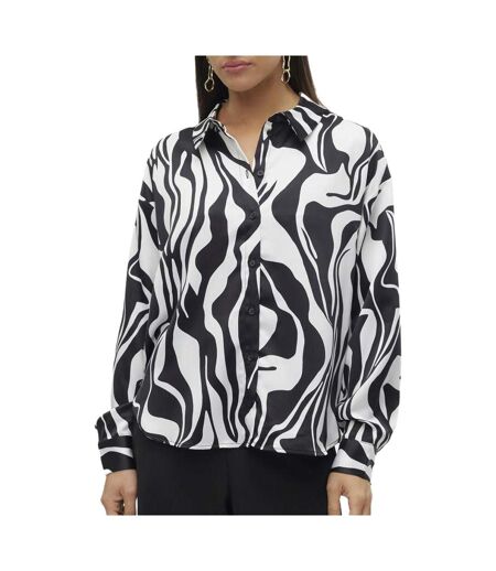 Chemise noire/blanche femme vero moda merle