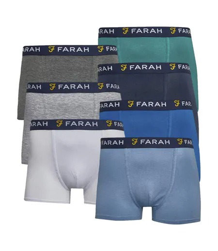 Farah - Lot de 7 Caleçons Homme Coton Respirant Confort - Collection Chander